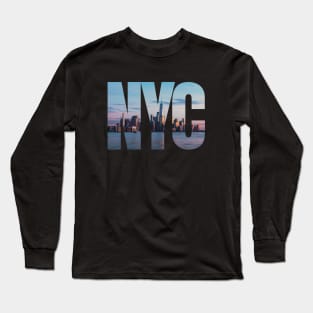 NYC Skyline photo - Tranquil New York City Skyline Long Sleeve T-Shirt